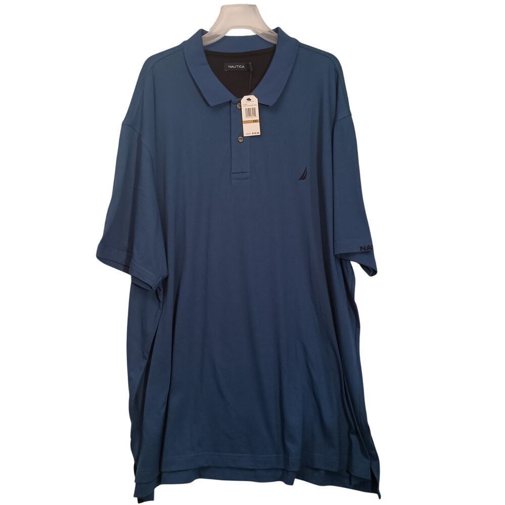 Nautica Mens Blue Short Sleeve Polo Shirt New with Tags Size 4X